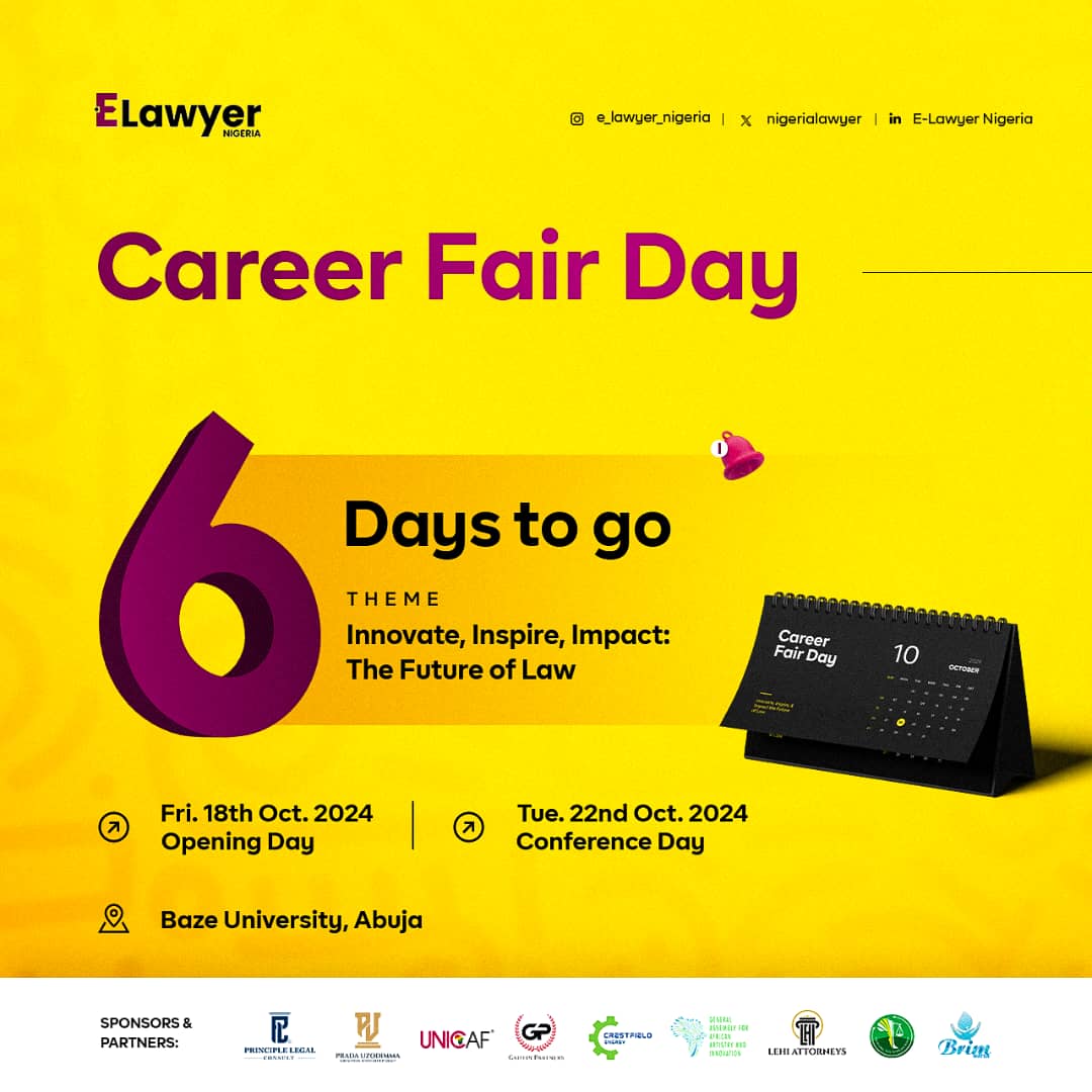 Countdown to the E-Lawyer Nigeria Career Fair: 6 Days to Go!